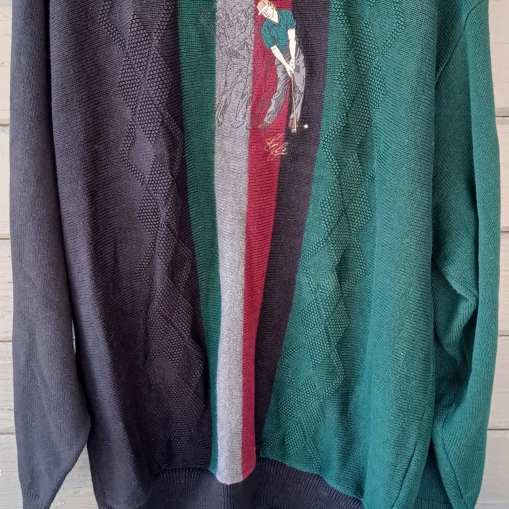 VTG Grandpa Golf Sweater sz XL steve stricker farway sport crewneck